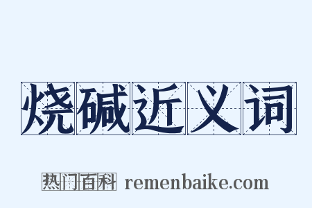 烧碱近义词是什么意思的图片